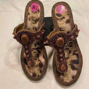 Sam Edelman Embellished Copper Sandals Size: 8.5 Brand New Never Worn